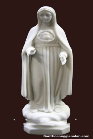 Tượng Đức Mẹ Fatima màu trắng 40cm