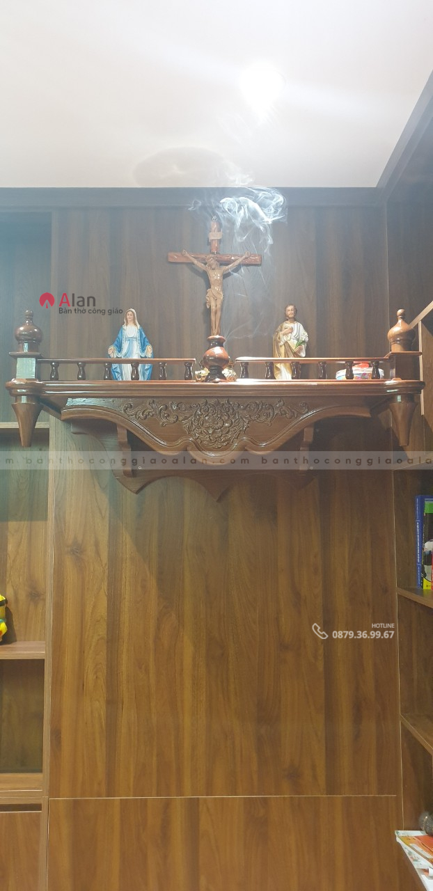 Mẫu bàn thờ công giáo CA03 - Oak