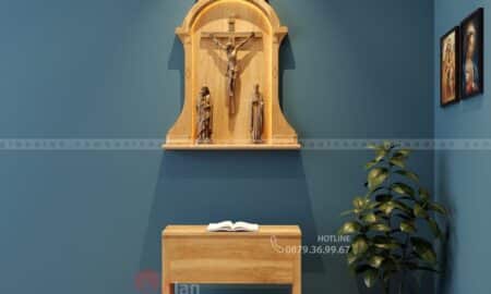 Mẫu bàn thờ công giáo bằng gỗ CA06